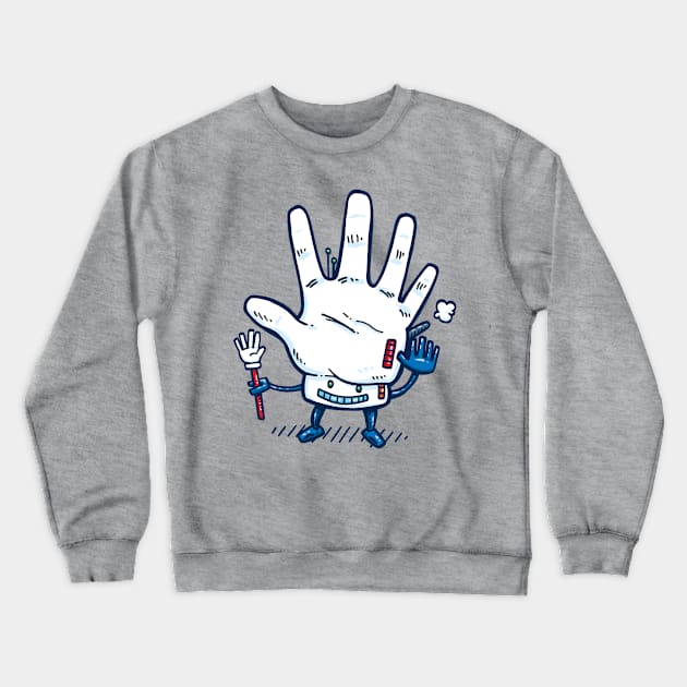 High five robot Crewneck Sweatshirt by nickv47